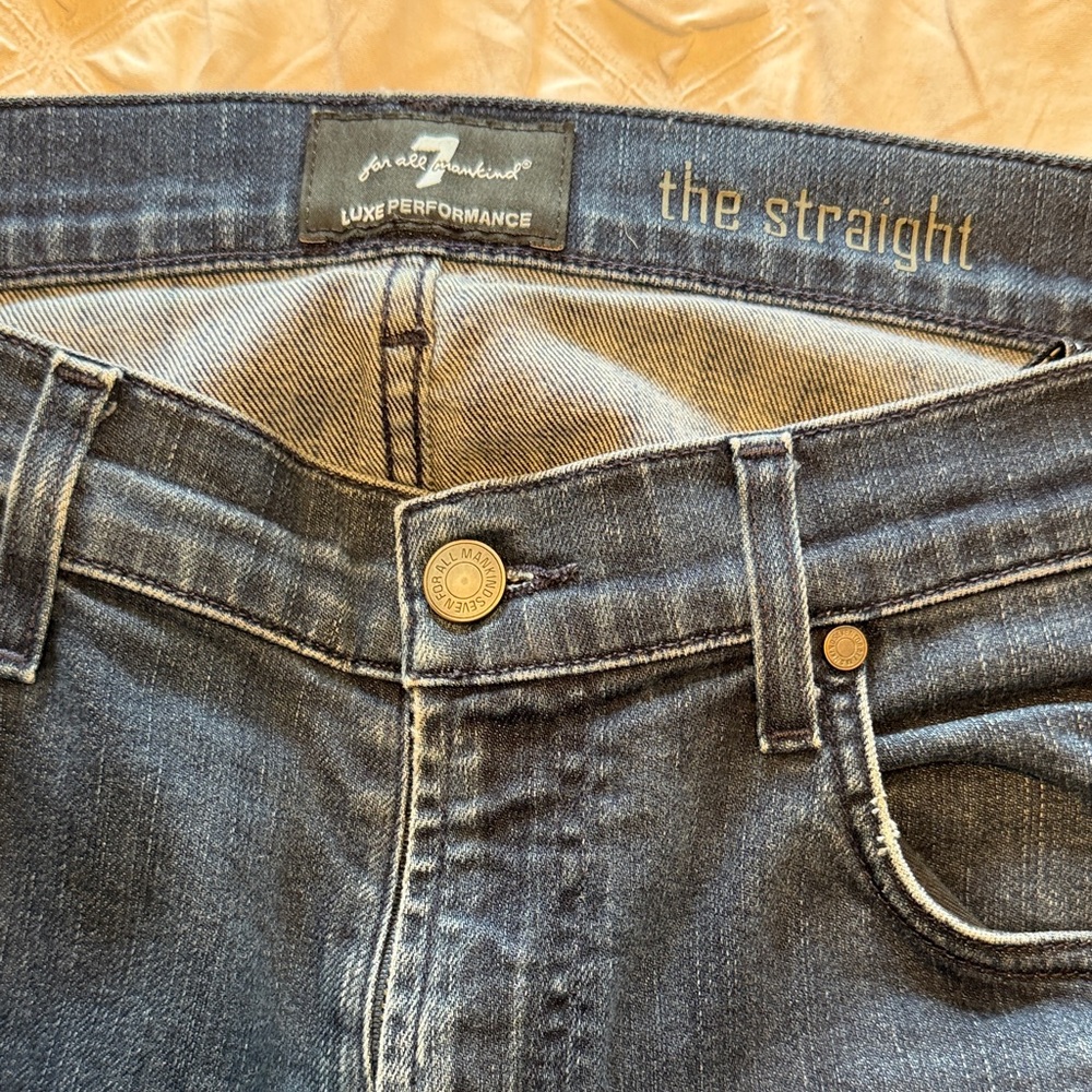 7 For All Mankind Dark Blue Jeans - Picture 2 of 7